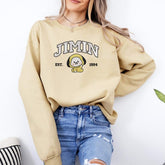 Kpop Letter Embroidered Crewneck Sweatshirt